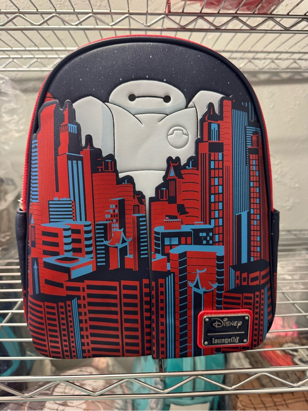 Disney Loungefly Baymax Cityscape Mini Backpack